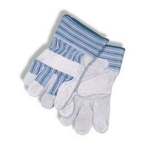  Stanco Leather Palm Work Glove   Blue Grey   Size L