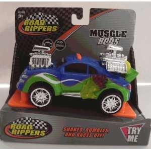  Road Rippers ~ Muscle Rods ~ Blue & Green: Toys & Games