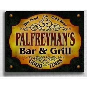  Palfreymans Bar & Grill 14 x 11 Collectible Stretched 