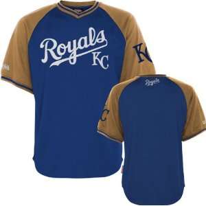   City Royals Royal/Gold Stitches V Neck Jersey: Sports & Outdoors
