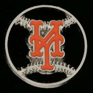    New York Mets Team Logo Cut Out Baseball Pin: Sports & Outdoors