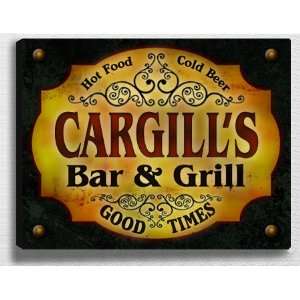  Cargills Bar & Grill 14 x 11 Collectible Stretched 