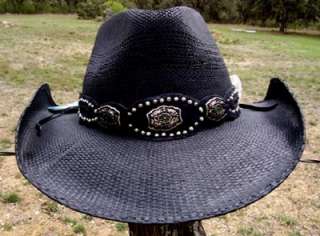 NEW Western BANGORA EVENING GLOW Straw Cowboy Hat  