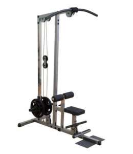 New Body Solid Pro Lat Machine uses Oly. or Std. plates  