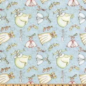  44 Wide Castles & Carriages Dresses Blue Fabric By The 