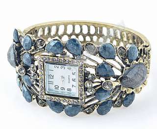 wholesale 1pcs Cuff rhinestone Crystal Bracelet Bangle Watch Br370 