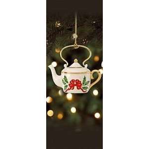  Lenox Steeped in Tradition Tea Kettle Holiday Christmas 