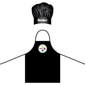   Pittsburgh Steelers NFL Barbeque Apron and Chefs Hat 