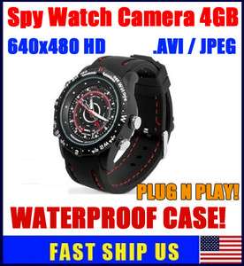 Waterproof Spy Camera Watch 4GB CCTV Security Covert  