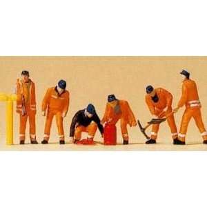  Preiser 10444 Track Maintenance Gang with Tools (6) Toys 