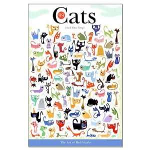  99 Cats   Poster by Bob Staake Cat Large Poster by 