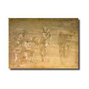 Pythagoras Drawing For The school Of Athens Fresco Giclee Print 