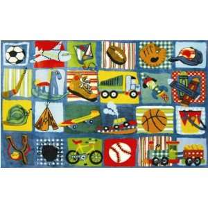  Funky Boys Quilt 39x58 (Multi Print) Furniture & Decor