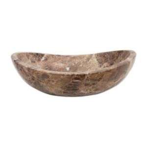 Natural Stone Canoe Vessel Sink in Emperador Marble: Home 