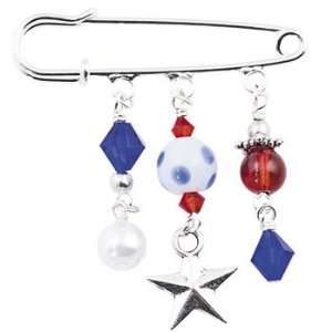   Patriotic Beaded Pin Kit   Beading & Bead Kits Arts, Crafts & Sewing