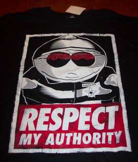 SOUTH PARK CARTMAN RESPECT MY AUTHORITY T Shirt XL NEW w/ TAG  