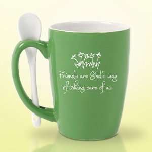   Inspirational Friends Ceramic Mug Gift Set (Green) 