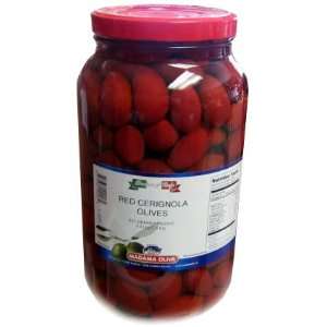 Red Cerignola Olives, 4.2 lbs: Grocery & Gourmet Food