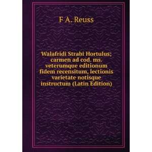   notisque instructum (Latin Edition) F A. Reuss  Books