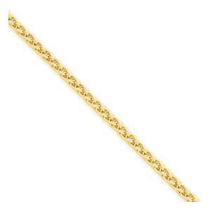  14k 2.8mm Spiga Chain Necklace   30 Inch   Lobster Claw 