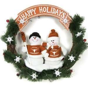  Texas Longhorns Happy Holidays Wreath