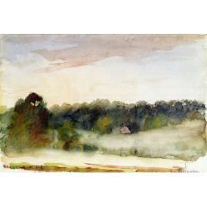  Oil Painting: Eragny Landscape: Camille Pissarro Hand 