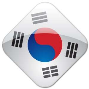  South Korea Korean Flag sticker 4 x 4 