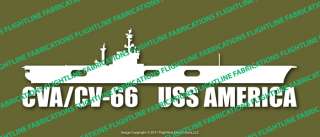 CVA 66 CV 66 USS AMERICA US NAVY Vinyl Sticker  