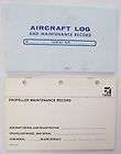 Cessna Propeller Maintenance Record & Aircraft Log /Ma