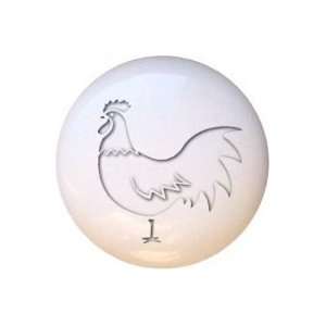  Embossed look ElfCO07 Chicken Rooster Drawer Pull Knob 