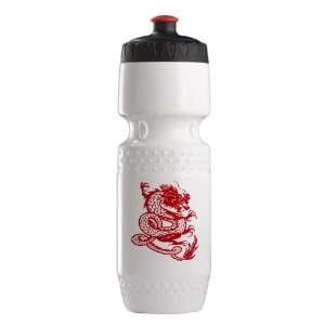   Trek Water Bottle Wht BlkRed Chinese Dancing Dragon 