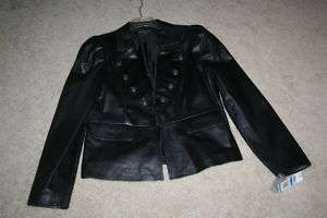NWT I.N.C. CLOTHES GENUINE BLACK SOFT LEATHER JACKET XL  