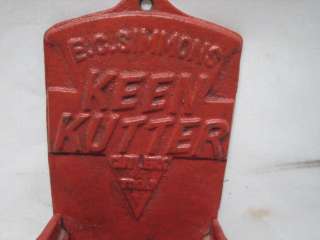 KEEN KUTTER CAST IRON MATCH SAFE HOLDER TOOLS ADVERTISING E.C.SIMMONS 
