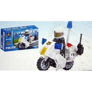   police motorcycle 30pcs compatible with lego assembles Toys & Games