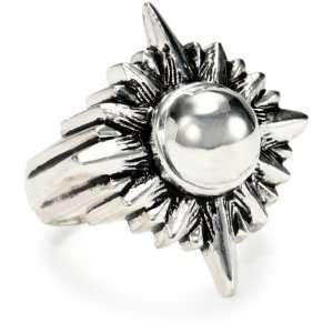 HAN CHOLO Shadow Series Mens Silver Plated Brass Star Silver Ring 