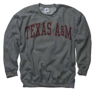 Texas A&M Aggies Dark Heather Arch Crewneck Sweatshirt 