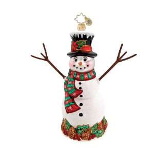 Christopher Radko Pine Cone Pal Snowman Ornament:  Home 