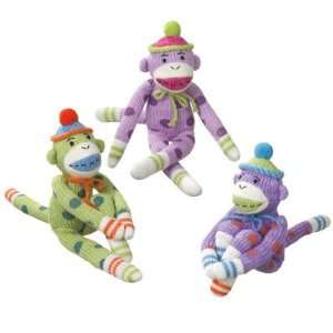  Tiny Polka Dot Sock Monkey Doll Toys & Games
