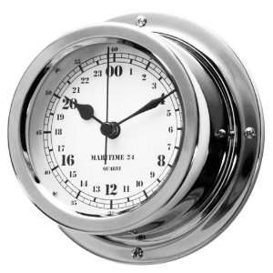  Ambient Weather GL152 C4 C 6 Nautical 24 Hour Clock, Chrome 