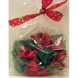   Headband with Red Ribbons and Green Snowballs 