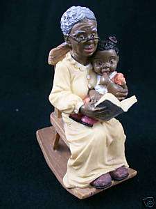 Soothing African American Grandmother & Child Rocking  