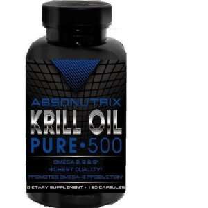  120 SoftGels Absonutrix Krill Oil Pure 500mg in Each Capsule Omega 