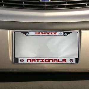 MLB Washington Nationals Chrome License Plate Frame:  