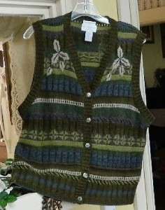  Christopher Banks Sweater Vest L Basic Editions Skirt 16 Khaki Green 