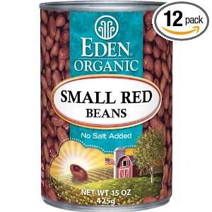 Eden Organic Small Red Beans, No Salt Added, 15 Ounce Cans (Pack of 12 