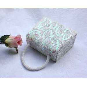 Classic Style Bridal Accessories Beaded Handbag Evening Purse Mini Bag 