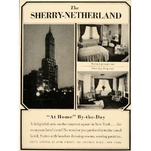   Ad Sherry Netherland Hotel Vacation Tour New York   Original Print Ad