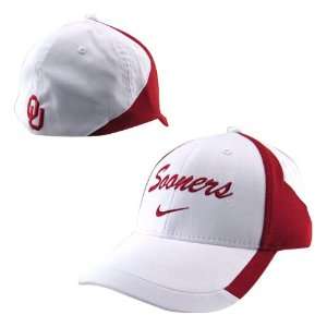  Nike Oklahoma Sooners White Dri Fit Swoosh Fit Hat Sports 