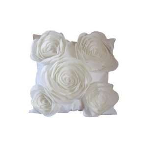  Rose Petals Pillow in Cream