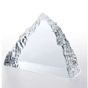   Molten Glass Peak Iceberg Paperweight with Clear Edge